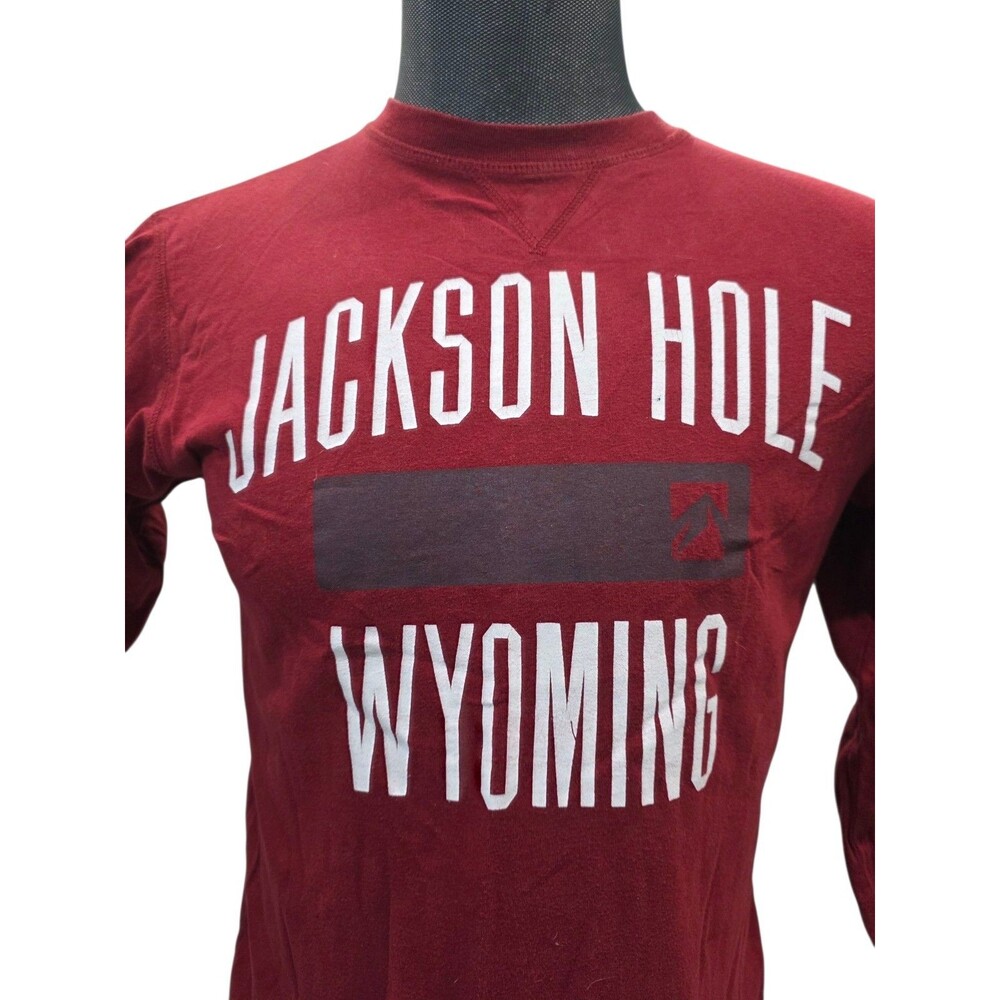 Jackson Hole Wyoming Outfitter Trading Co Medium Long Sleeve Tshirt Red Cotton